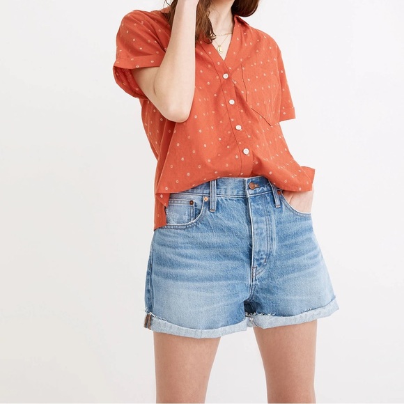 Madewell The Dadjean dad Jean Short in Hermann Wash - Picture 1 of 10